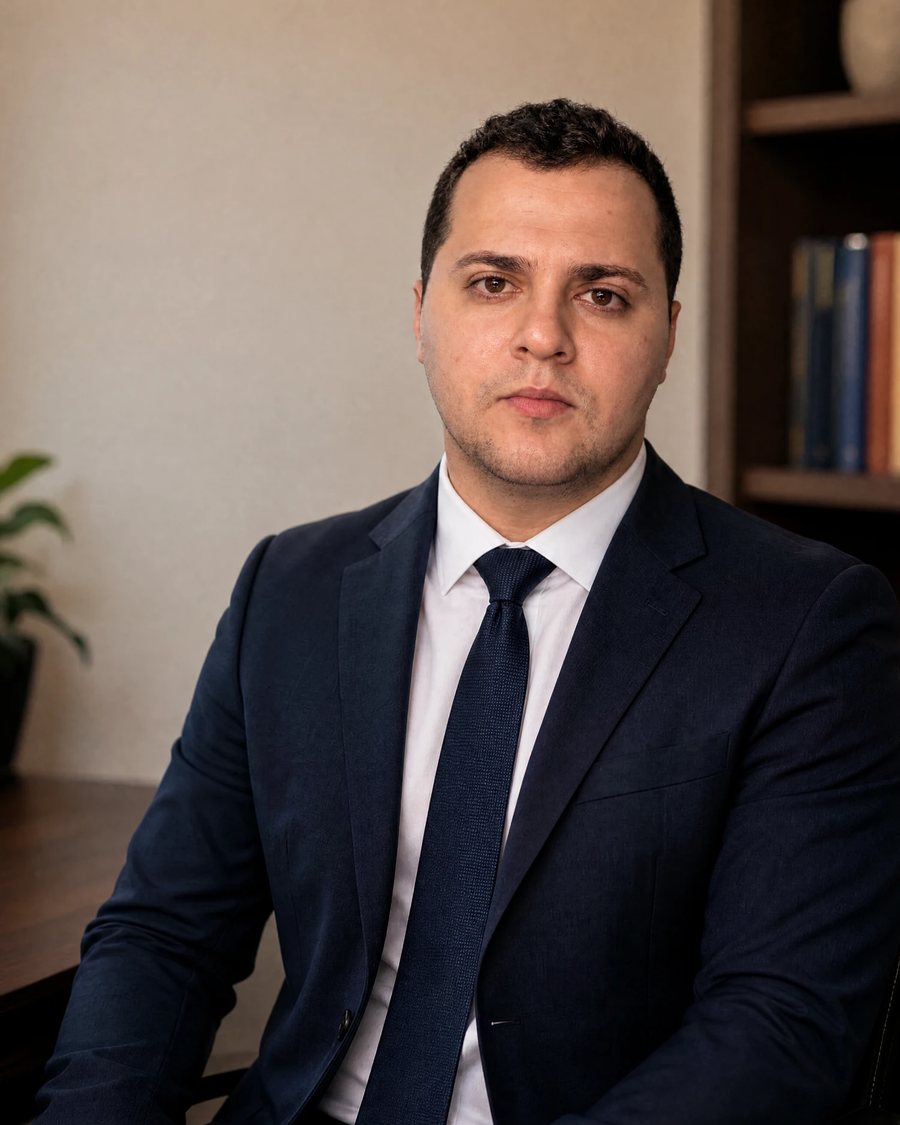 Luan Alves Cosme, advogado, no escritório